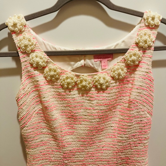 Nina Pink Pearl Tweed Dress | Lilly Pulitzer - Picture 13 of 16